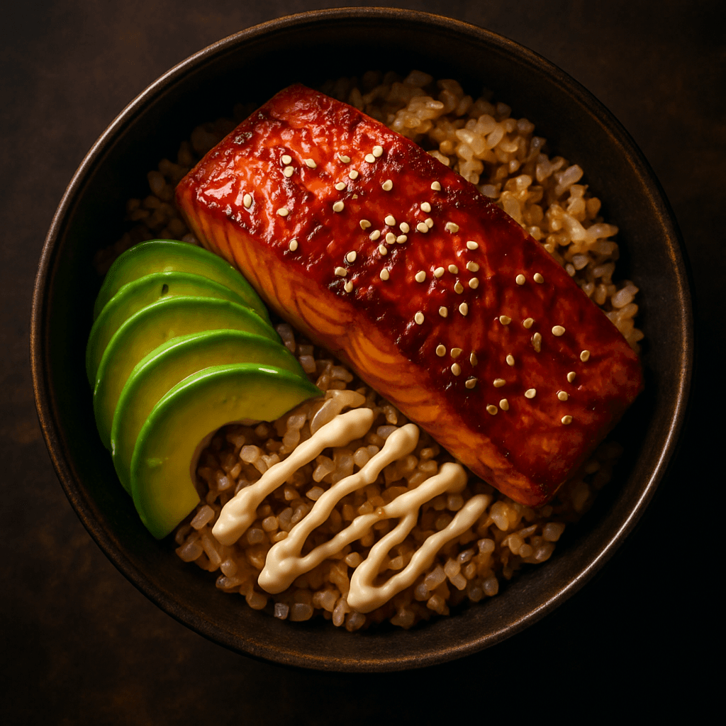 Crispy Salmon Rice Bowl